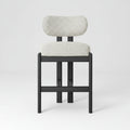 Straight-on image of Luna Wooden Stool emphasizing minimal design and wooden beauty
