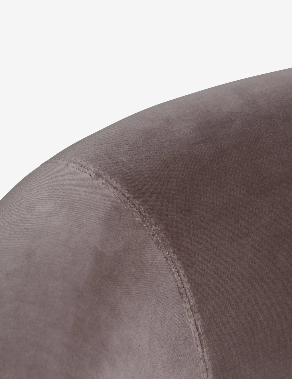 Close-up view of Textured boucle upholstery