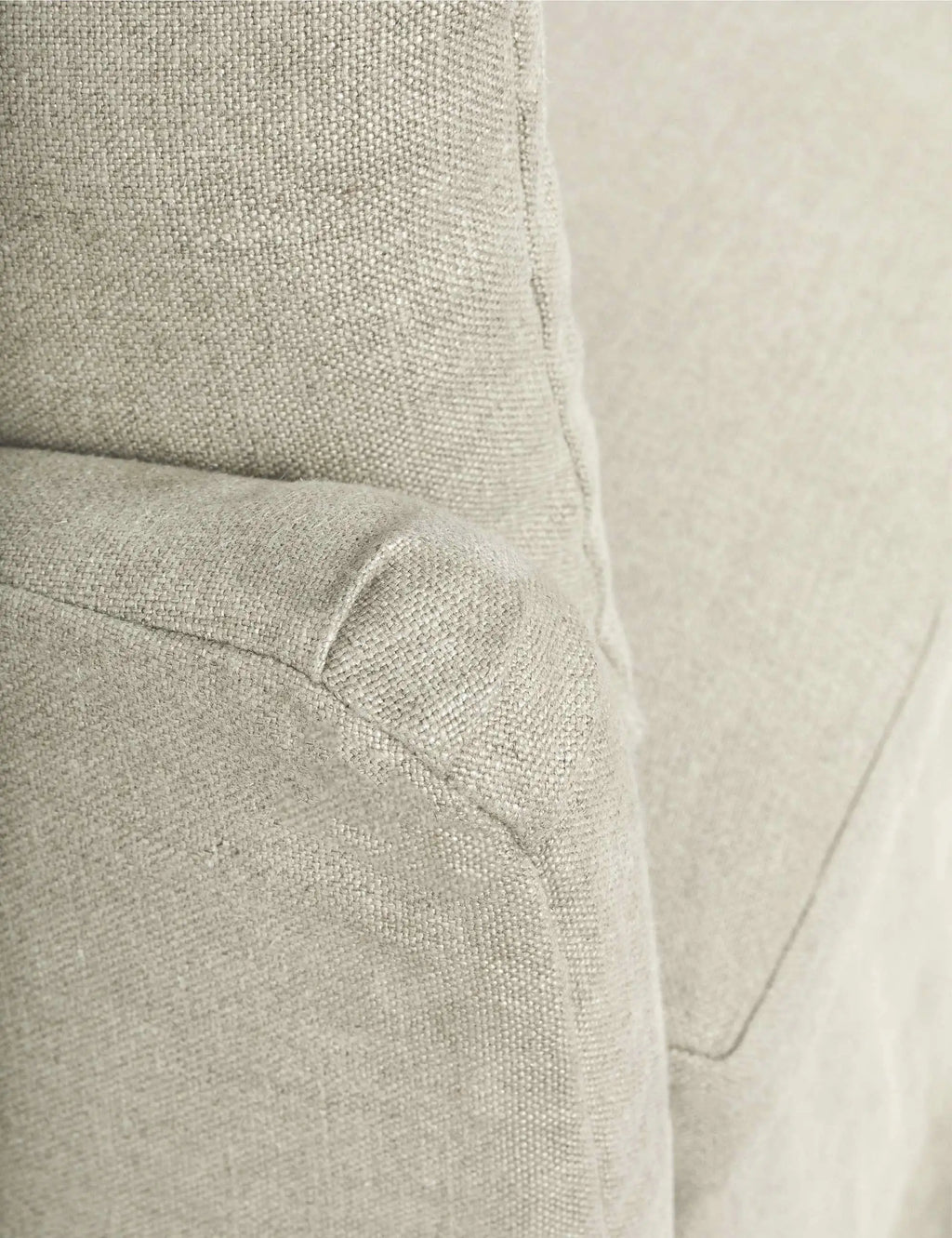 Detail of Minsung grey Sofa cushions revealing premium upholstery