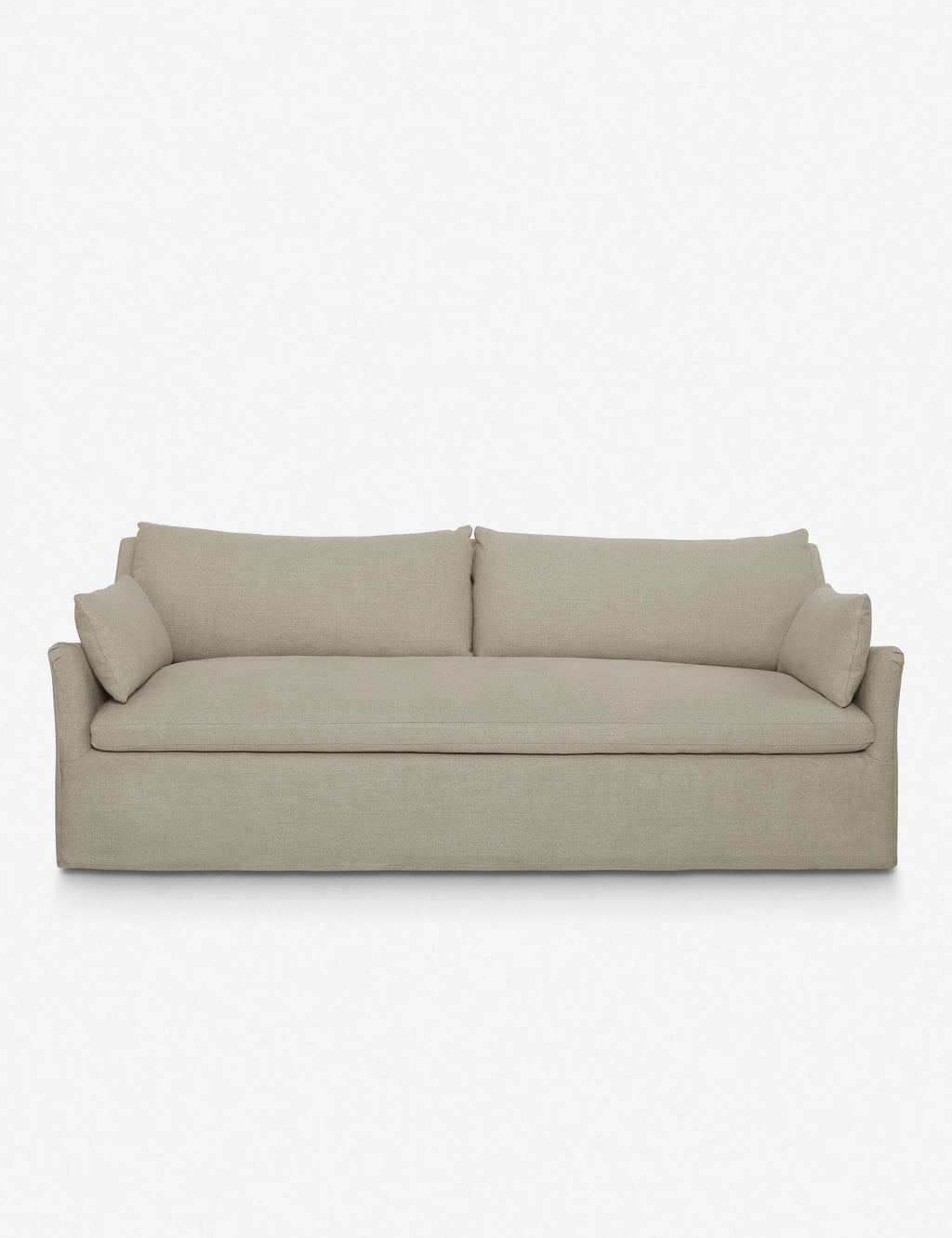 Three-seater Minsung Sofa showcasing sleek lines and tailored silhouette with plush seating