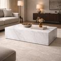 Plinth Marble Coffee Table - AL HAYAT