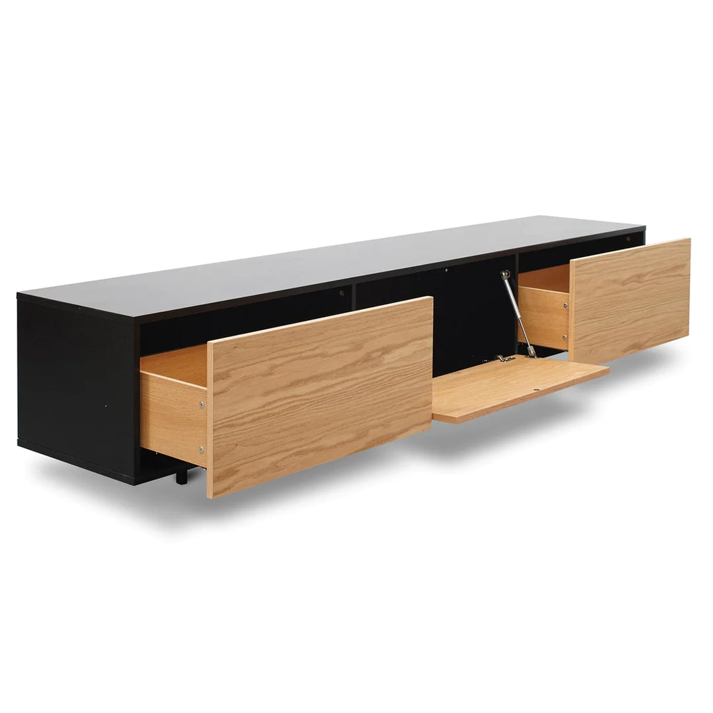 Saim Tv Unit Black+Natural-AL HAYAT