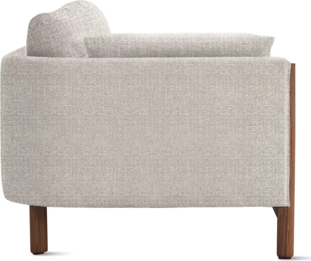 Side view of Serano 3-Seater Sofa with square arms, slim legs, and structured silhouette