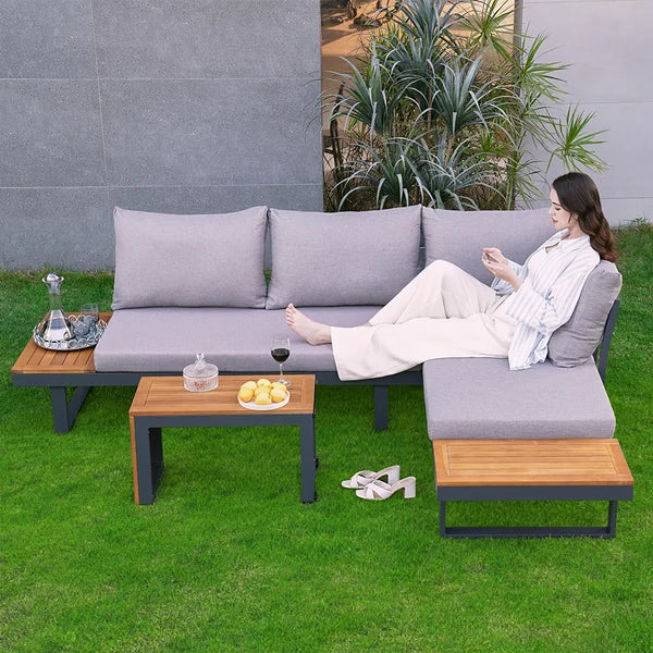 Serena's 3-Piece Sectional Outdoor Sofa Set