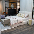 Sugou Upholstered Bed in a cozy UAE bedroom setting with a tall headboard and soft-toned decor