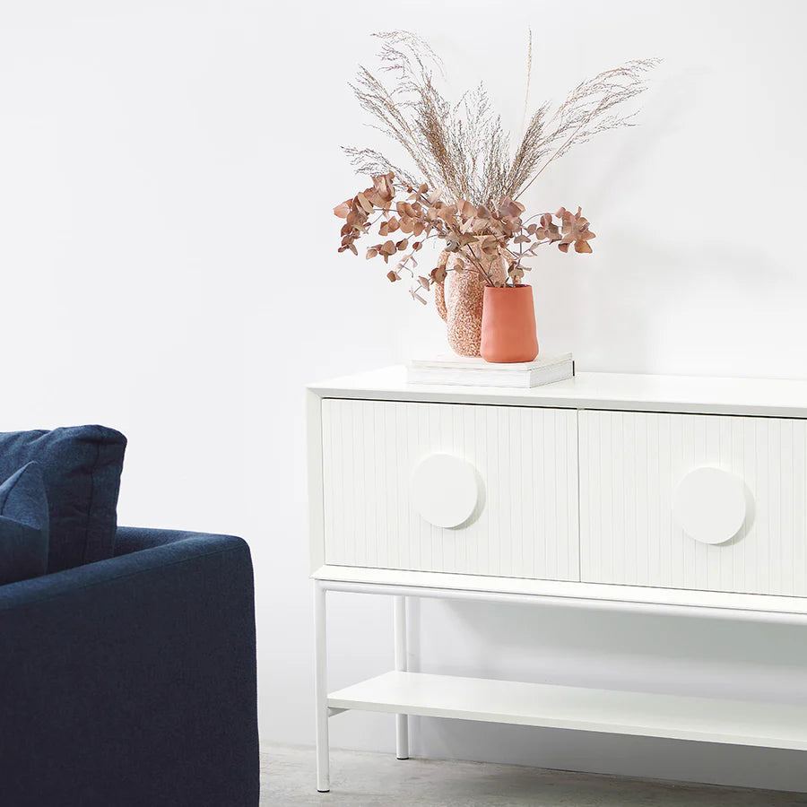 Sylph Console Table in a modern UAE entryway with sleek top and slim wooden frame