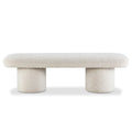 Victoria Bench | White Boucle Fabric