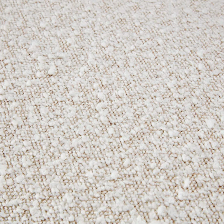 Victoria Bench | White Boucle Fabric