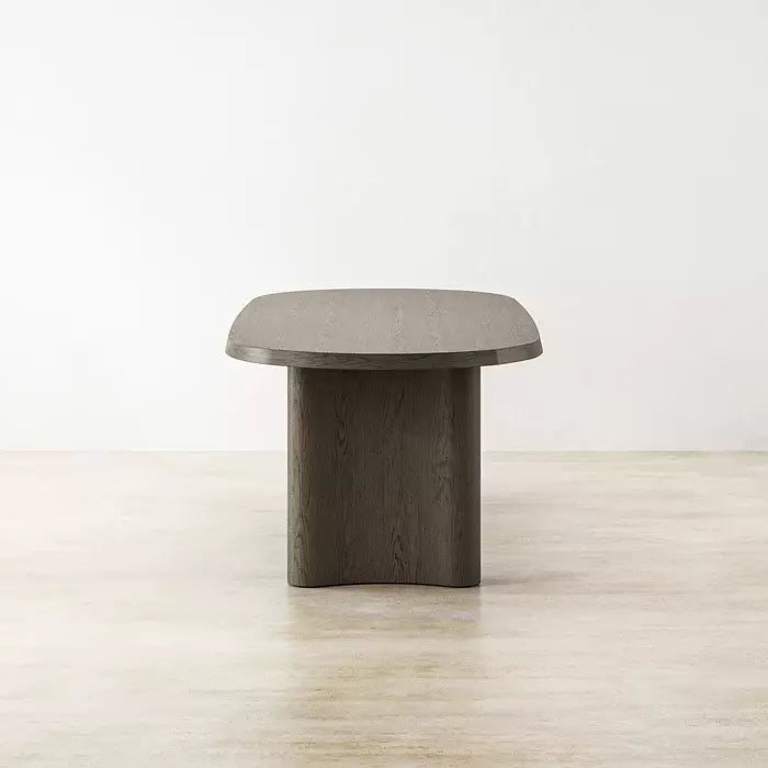 Side view of Charcoal Zora Dining Table