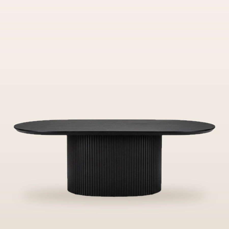Asta Black Oval Dining Table