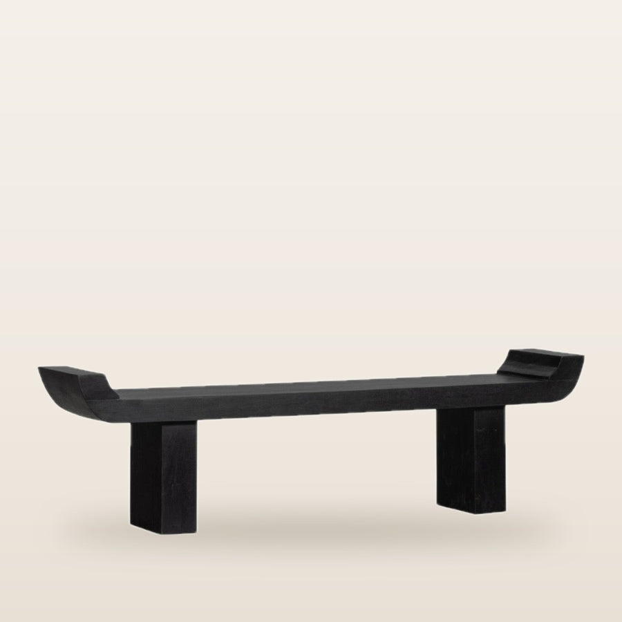 Black Wooden Bench