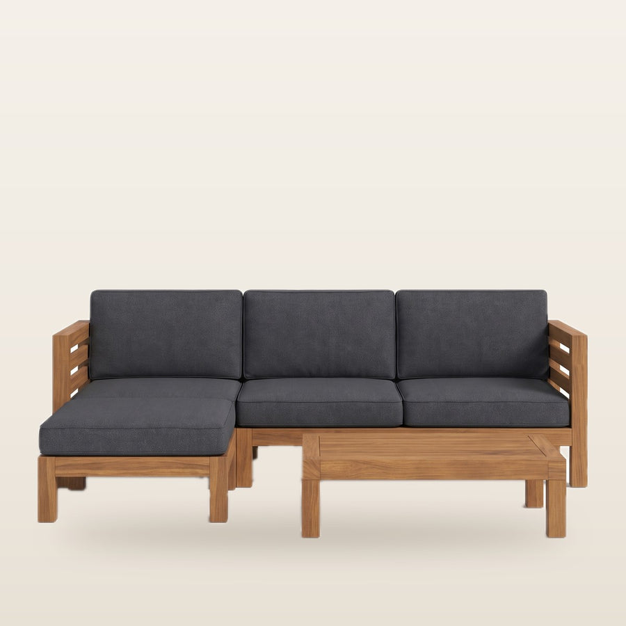Breeze Haven 4-Person Outdoor Seating Set / Teak Wood