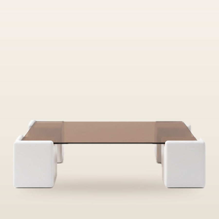 Glass Upholi Coffee Table