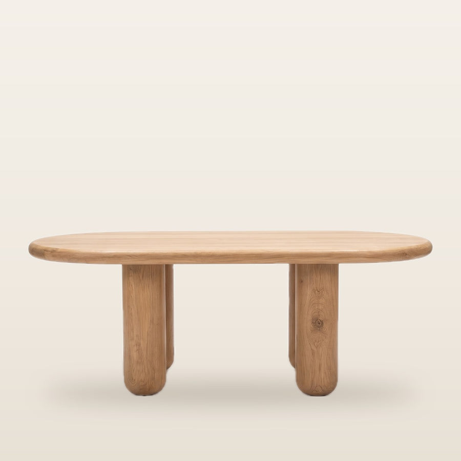 Nacht Sculpted Solid Wood Dining Table