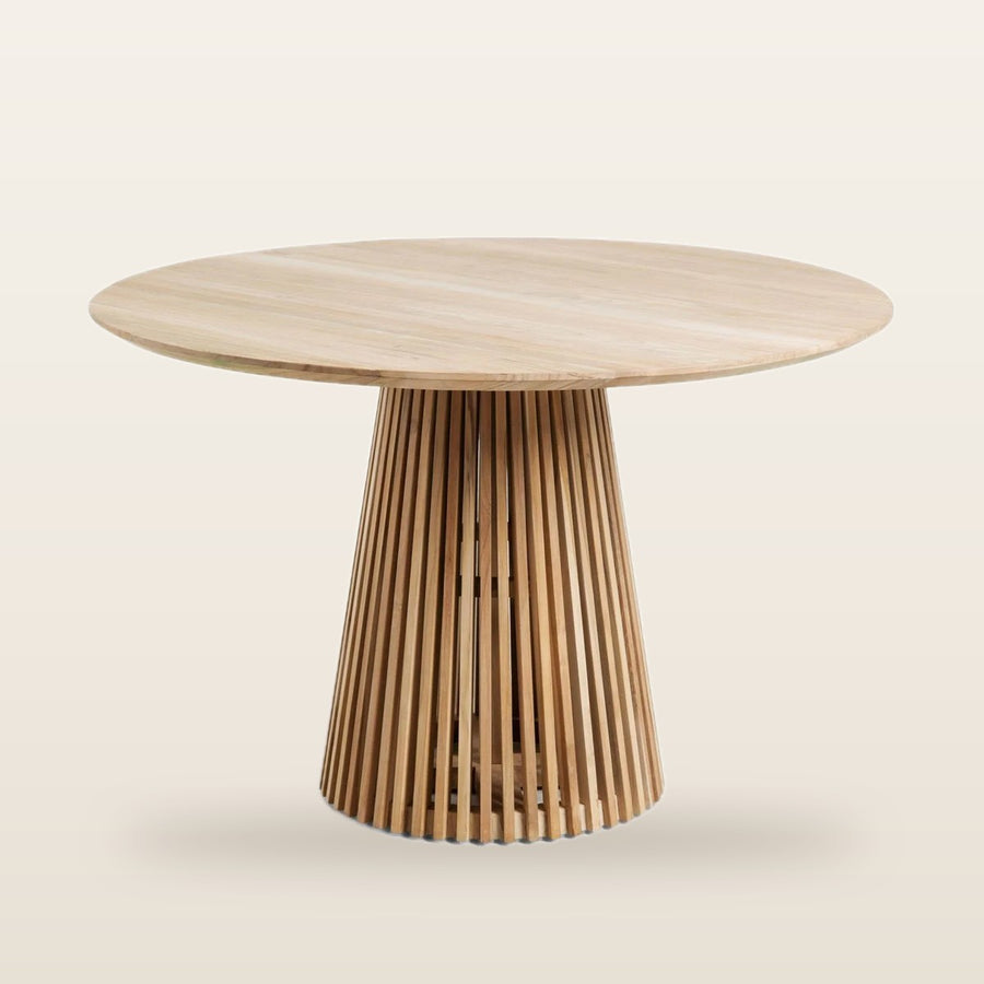 Round Ashly Solid Beech Wood Table