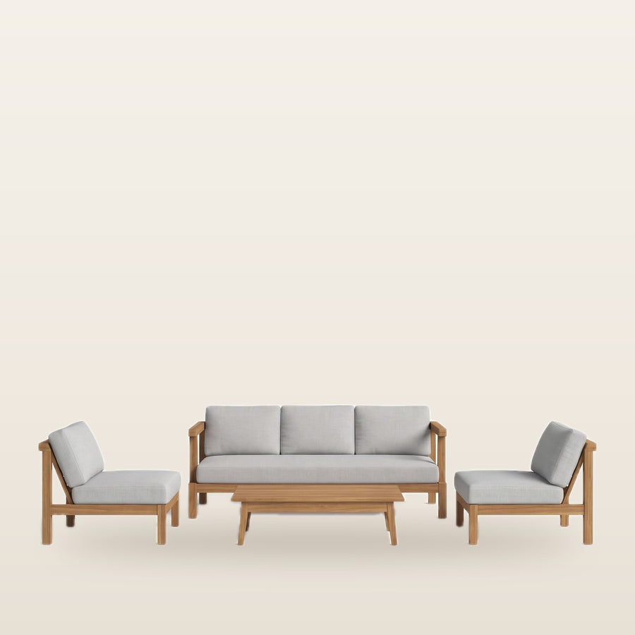 Veronica 4-Person Outdoor Seating | Teak Wood